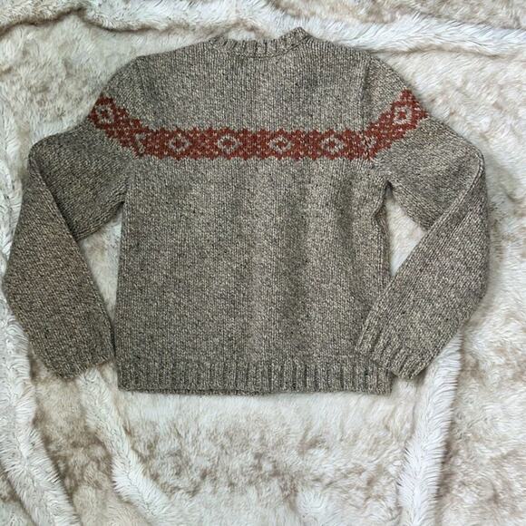 A&F Brown and Red Knit Wool Crewneck Sweater | Sz S - Picture 5 of 5